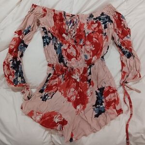 Dottie Couture  small long sleeve shorts romper, euc